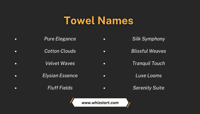 Towel Names