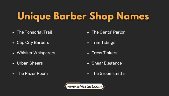 Unique Barber Shop Names