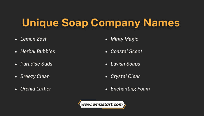 Unique Soap Company Names