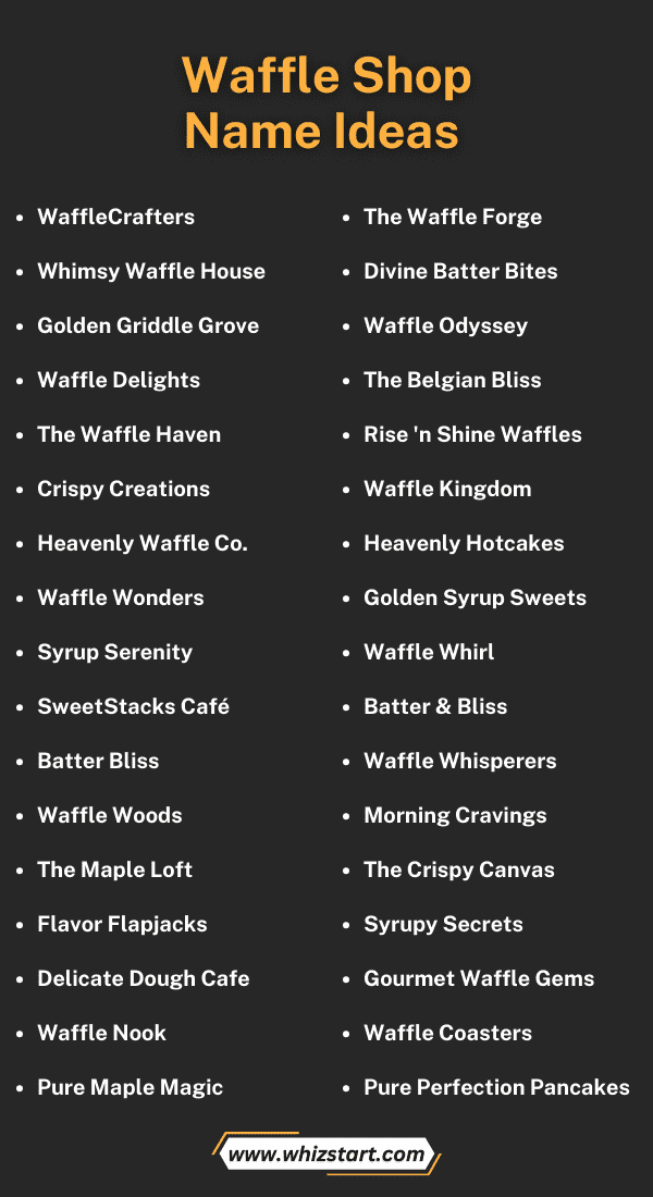 Waffle Shop Name Ideas