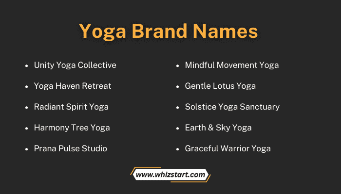 Yoga Brand Names