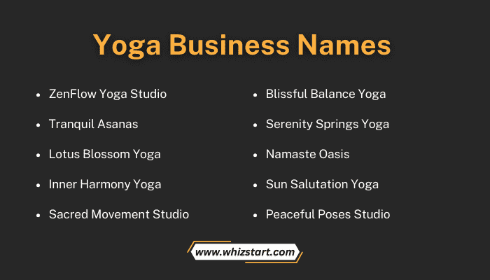 Yoga Business Names