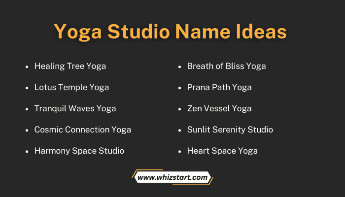 Yoga Studio Name Ideas