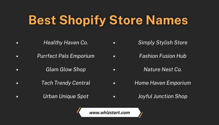 Best Shopify Store Names