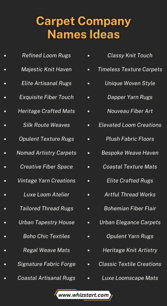 550+ Cool Rug Company Names Ideas You Must Check! Whiz Start