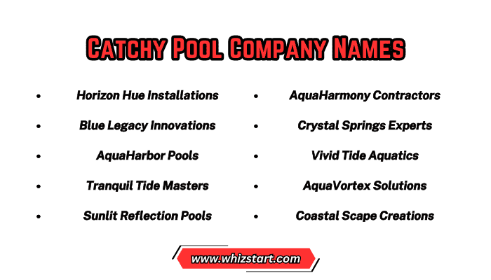 Catchy Pool Company Names
