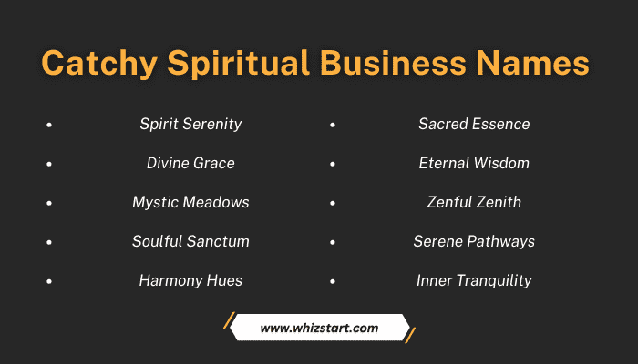 Catchy Spiritual Business Names