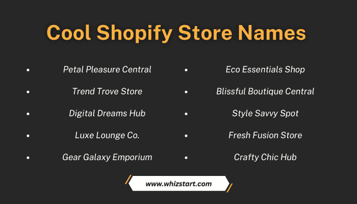 Cool Shopify Store Names
