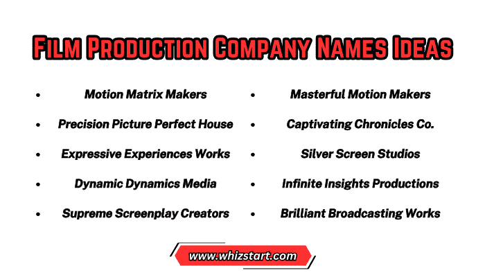 Film Production Company Names Ideas
