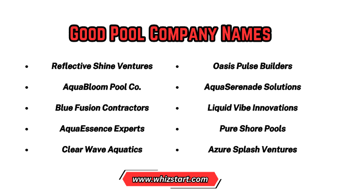 Good Pool Company Names