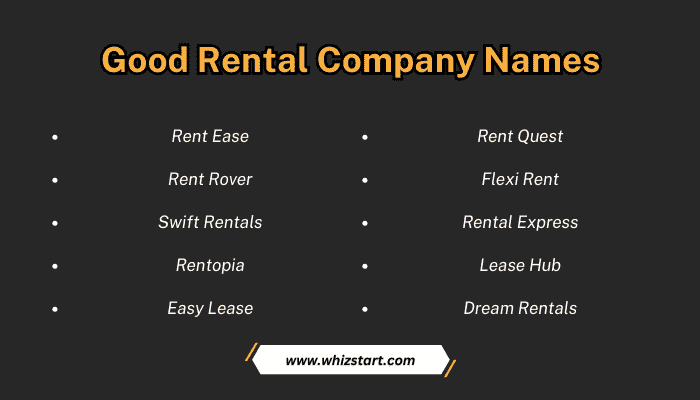 Good Rental Company Names