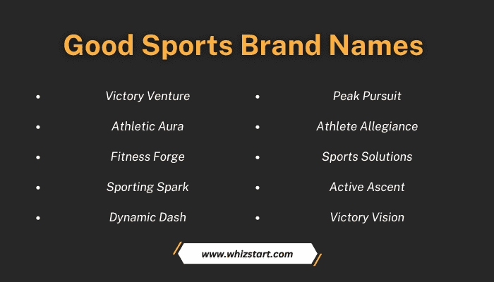 Good Sports Brand Names