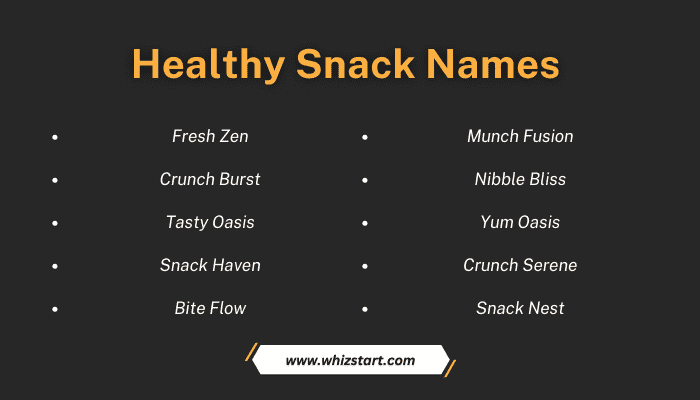 Healthy Snack Names