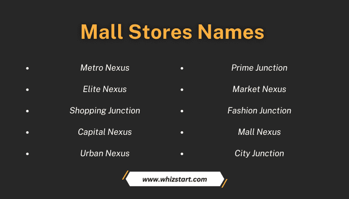 Mall Stores Names