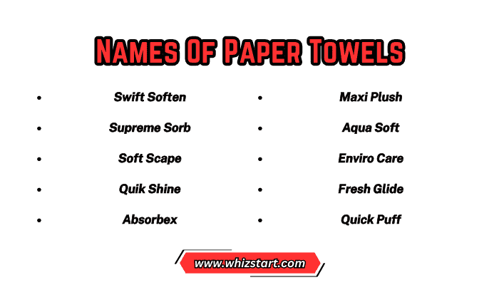 Names Of Paper Towels