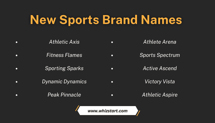 New Sports Brand Names
