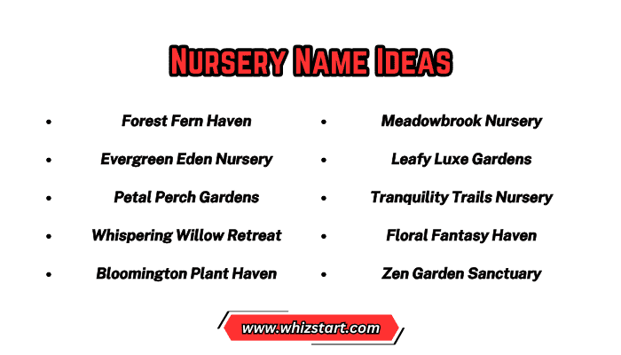Nursery Name Ideas