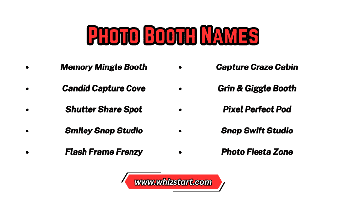 Photo Booth Names