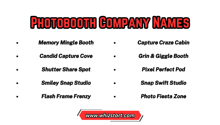 Photobooth Company Names