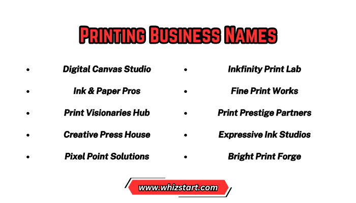 Printing Business Names