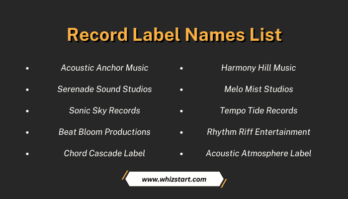 Record Label Names List