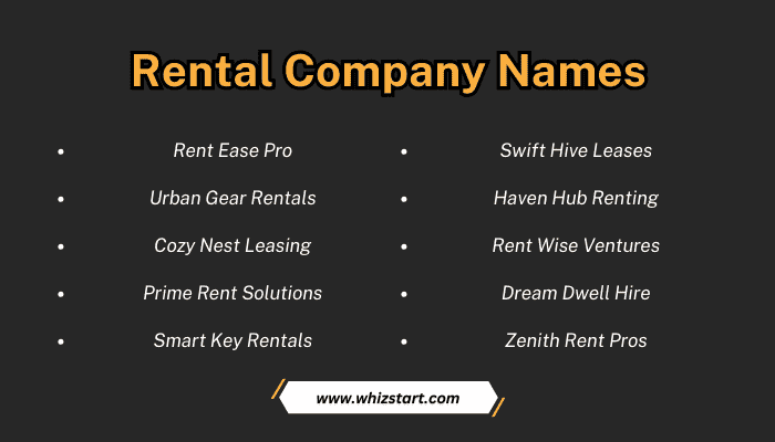 Rental Company Names