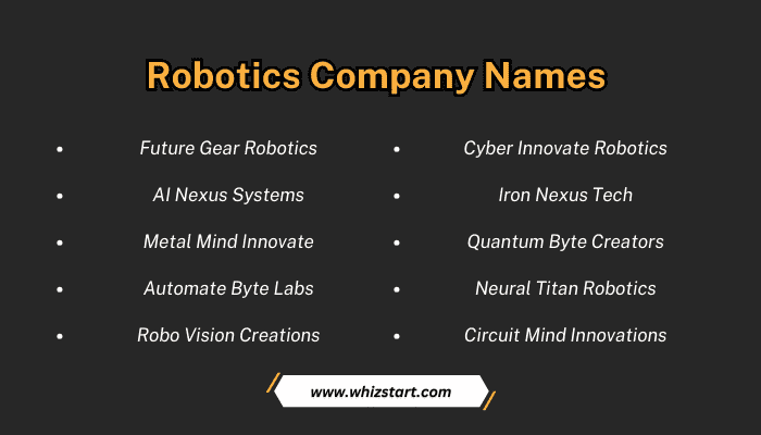 Robotics Company Names