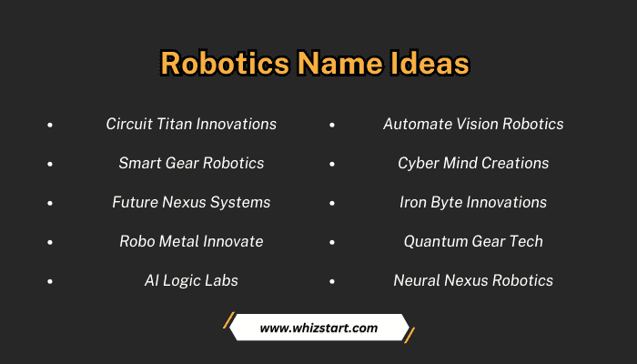 Robotics Name Ideas