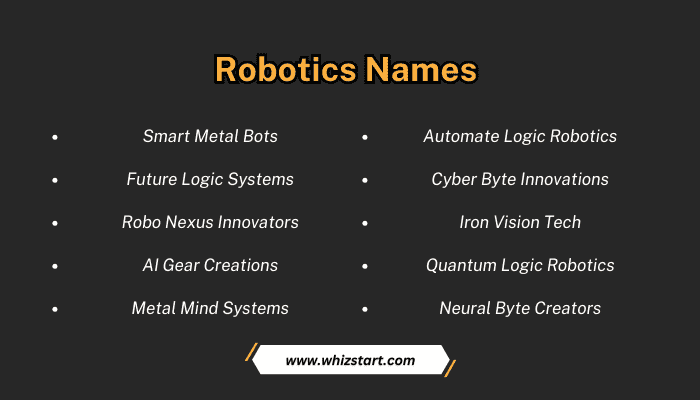 Robotics Names