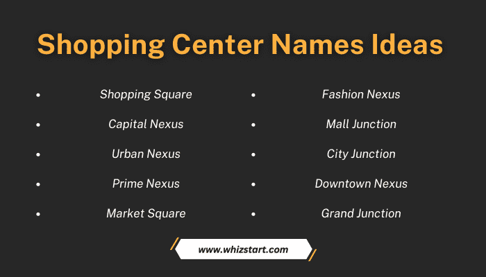 Shopping Center Names Ideas