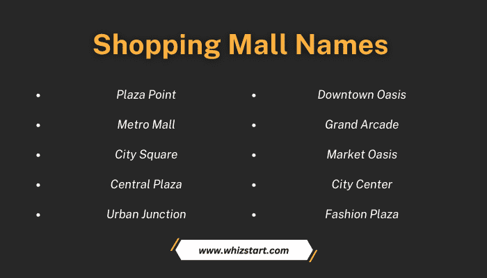 Shopping Mall Names