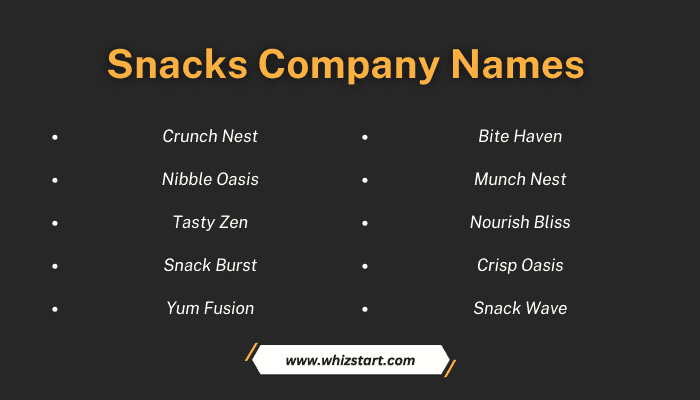 Snacks Company Names