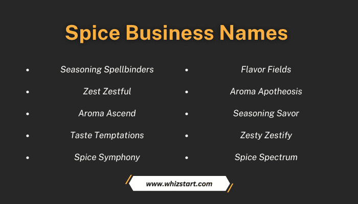 Spice Business Names