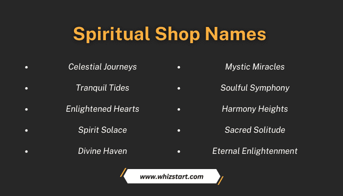 Spiritual Shop Names