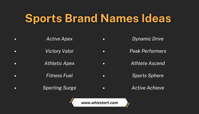 Sports Brand Names Ideas