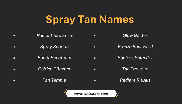 Spray Tan Names
