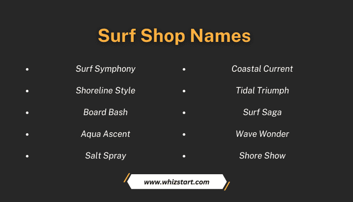 Surf Shop Names