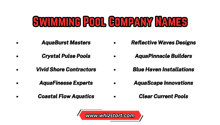 Swimming Pool Company Names