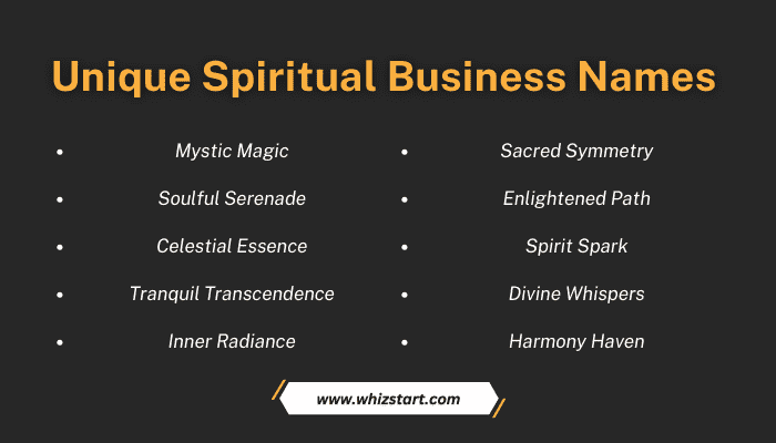 Unique Spiritual Business Names