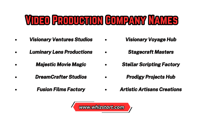 Video Production Company Names