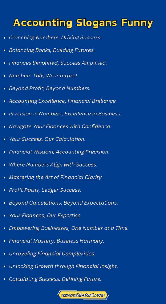 317+ Unique Accounting Slogans and Funny Taglines Whiz Start