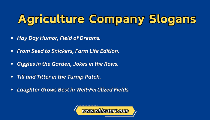 Agriculture Company Slogans