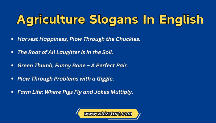 Agriculture Slogans In English