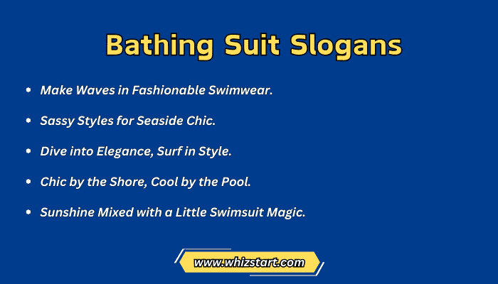 Bathing Suit Slogans