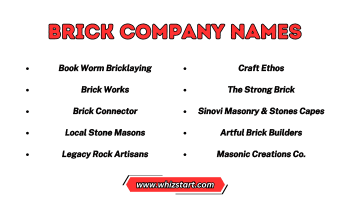 Brick Company Names