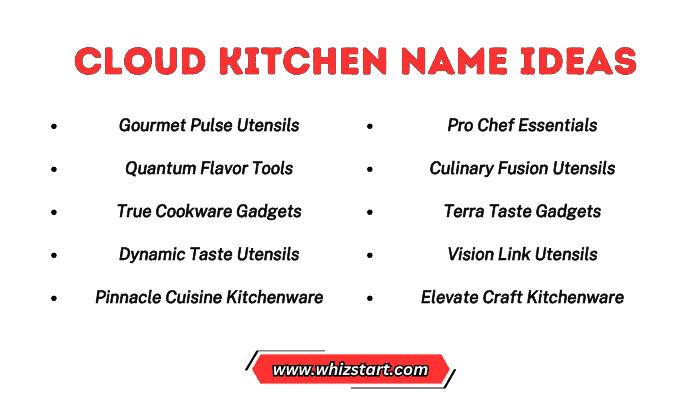 Cloud Kitchen Name Ideas