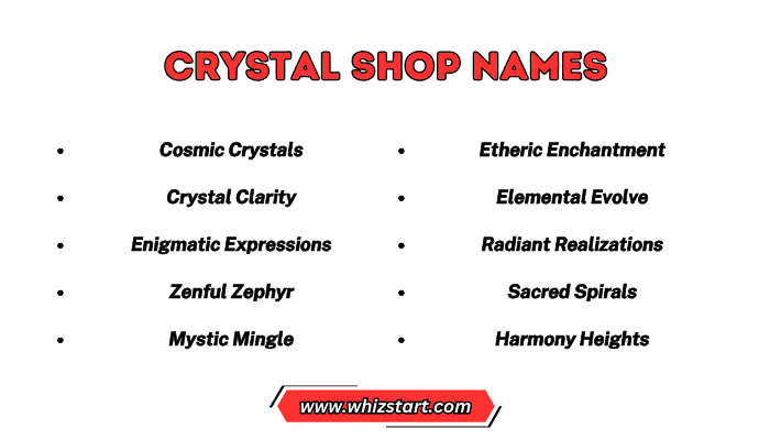 Crystal Shop Names