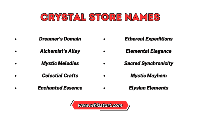 Crystal Store Names