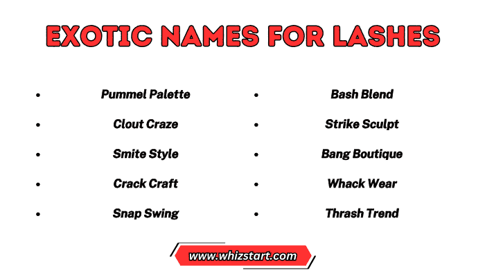 Exotic Names for Lashes