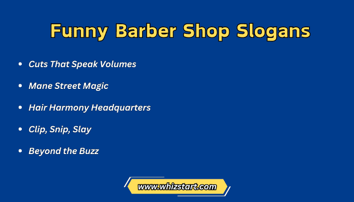 Funny Barber Shop Slogans
